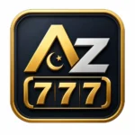 Az777 logo with stylized Az lettering, crescent and star symbol, and 777.